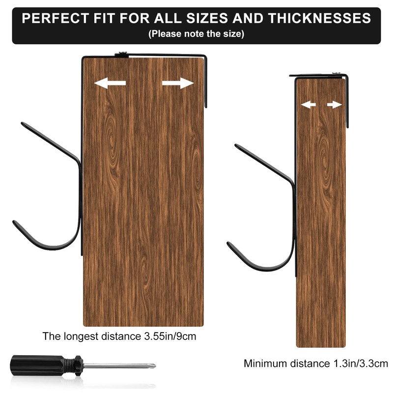 AIEX Adjustable Wardrobe Hooks, Door Hooks, Coat Hooks, Door Coat