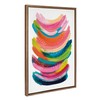 Kate and Laurel Sylvie Bright Abstract Framed Canvas Wall Art