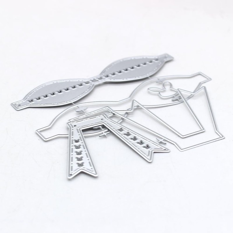 KSCRAFT Easter Bunny Bow Metal Cutting Dies Stencils for DIY