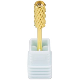 USA PANA Professional 3/32" Shank Size - Crystal Top Small or Large Barrel Carbide Bit - Nail Drill Bit for Dremel Machine (Gold, Silver - 4XC to Extra Fine Grit) (Small Barrel, 3XC, Gold)