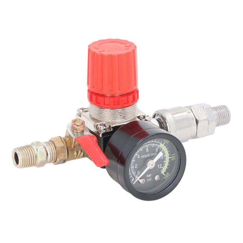 Air Compressor Regulator 0‑180 PSI Pressure Controller 1/4in with Gauge