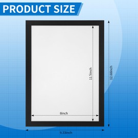 FACULX 20 Pieces Sign Holder 8 x 11.5inches, Self- Door Window Document Reusable Frames, Wall Glass Peel and Picture Frames (Black)