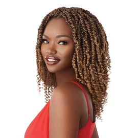 Outre Crochet Braids X-Pression Twisted Up Wavy Bomb Twist Curly Tip 12" (1-PACK, 1B)