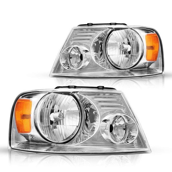 Torchbeam Headlights Assembly Compatible with 2004-2008 F150 Pair Front Light