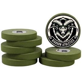 Bighorn Athletics Climbing Finger Tape with Retro Design Female Climber Tin Canister, 0.5-Inch x 45-feet, 8-Rolls, Military Green
