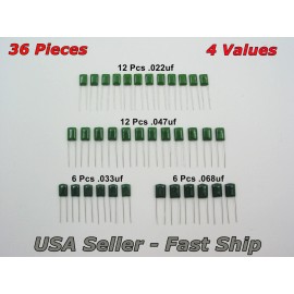 Unbranded 36 Pcs Guitar Polyester Film Cap 100v Tone Capacitor .022uf .033uf .047uf .068uf