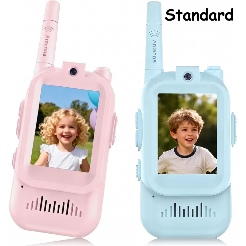 2PC Video Walkie Talkies for Kids – Rechargeable Two-Way Communication