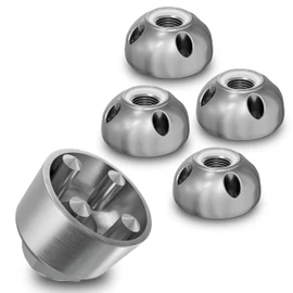 Stainless Steel Anti-Theft Nuts M6 M8 M10 M12 V2A Anti-Theft Security Nut V2A Nut Lock Anti-Theft Device 4-Hole (4 Nuts 1 Nut, M10 (Self-Locking)
