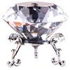 RekiLife Crystal Diamond Figurine Gemstone Object Paperweight Clear with Base