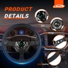 RASTP Universal Racing Steering Wheel,Drifting Deep Dish Steering Wheel 13.8”/350mm