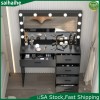 Yamissi LED Lights Vanity Dressing Table Makeup Desk w/ Large