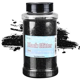 TORC Black Glitter, 1 Pound Extra Fine Glitter for Resin Crafts Tumblers Slime Paint DIY Ornaments Decoration