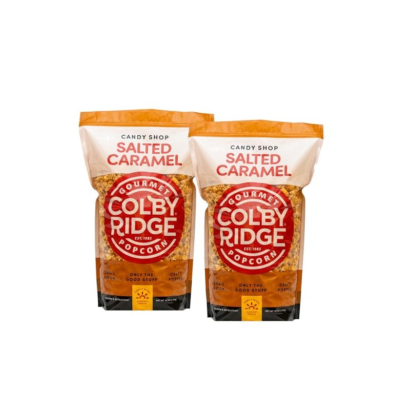 Colby Ridge 2-Pack Salted Caramel Gourmet Craft Popped Gluten Free