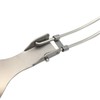 EUBEISAQI Folding Camping Spork,Lightweight Metal Portable Reusable Flatware Fork -
