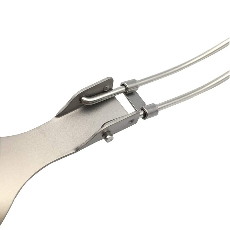 EUBEISAQI Folding Camping Spork,Lightweight Metal Portable Reusable Flatware Fork -