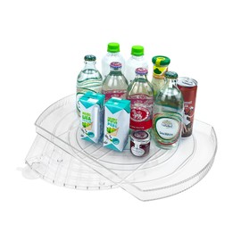 Incostar 360° Rotating Lazy Susan Turntable Organizer - Multifunctional 16.5" x 11.1" Rectangular Organizer for Refrigerator, Cabinet, Pantry, and Kitchen Countertop