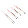 4pcs Eyelash Tweezers Set Stainless Steel False Eyelash Extension Tweezers
