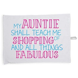 Hippowarehouse My auntie shall teach me of shopping and all things fabulous Tea Towel Eco Printed Dish Cloth Kitchen accessory 50cmx70cm 100% Cotton
