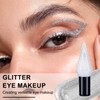 Ingzy Flüssiger Eyeliner mit Glitzer, Metallic-Eyeliner, glitzernd, weiß, silberfarben, goldfarben,