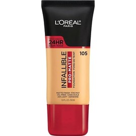 L'Oreal Paris Cosmetics Makeup Infallible Pro-Matte - Base líquida de larga duración, color beige natural, 1 onza líquida