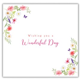 Noel Tatt 3D Pop Up Birthday Card - Happy Birthday Card with Floral Greenhouse and Cat Design and Special Finishes - Birthday Cards for Women