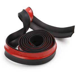 Universal Car Front Bumper Spoiler Rubber Sticker Lip, Car Rubber Front Bumper Lip Splitter Spoiler Protector, for Front and Rear Bumpers of Car Door Sills