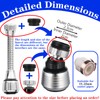 Pack of 2 Flexible Water Saving 360° Swivel Stainless Steel