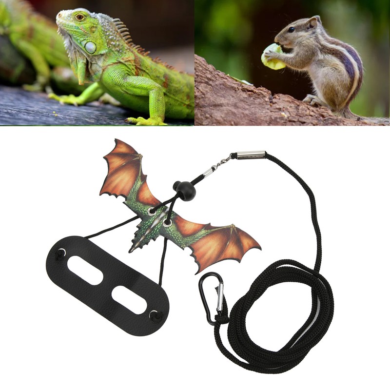 Small Reptiles Animals Harness Soft Adjustable Bearded Dragon Leash for