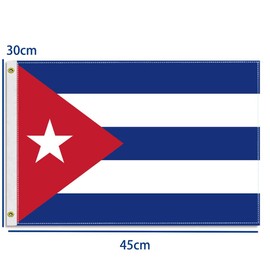 MacLand 30×45 CM Cuba Flag,12×18 inch Small 150D Cuban Outdoor Banner,Tiny Doube Layer Printing Decor for Nautical Ensign Boat Yacht with Brass Gromment