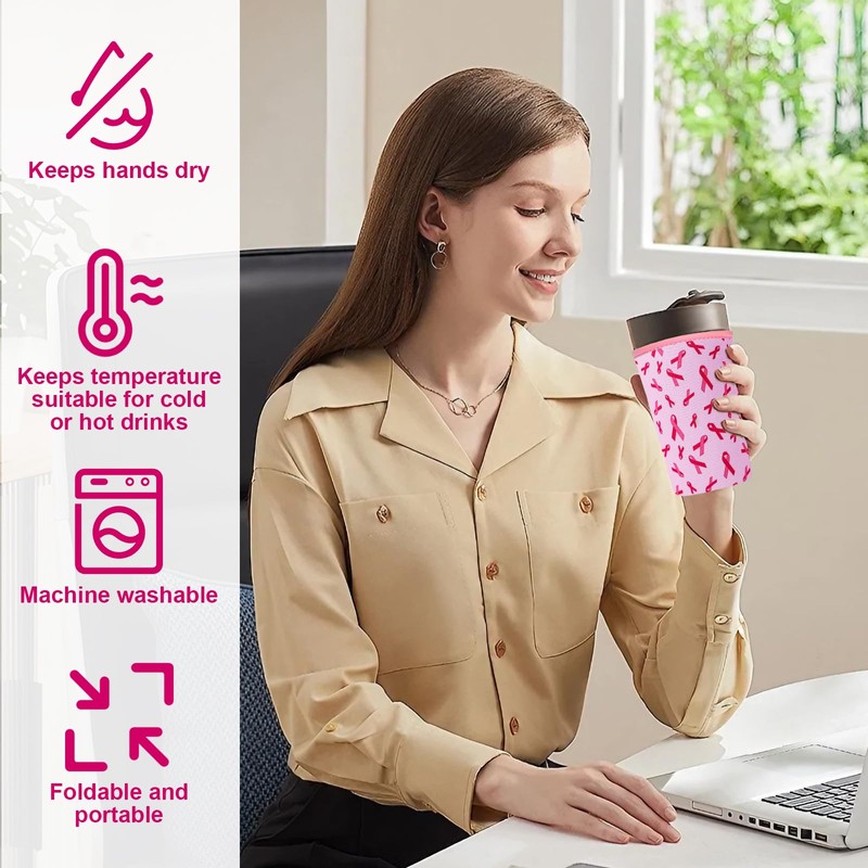 3 Pack Reusable Insulated Thicken Sleeve for Iced Coffee Cup