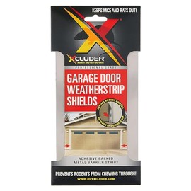 Xcluder Stainless Steel Garage Door Rodent Shield; 2 Door Kit with 8-inch Door Strips (Pack of 4); Keep Rats and Mice Out; Suitable for Residential and Commercial Use (162942)