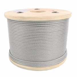 Unbranded 1/4" 7x19 Galvanized Aircraft Cable Steel Wire Rope - 250 ft Reel