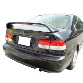 Autorestylers ​Factory SI Style 2-Post Unpainted Rear Spoiler Fits 1996-2000 Honda Civic SI