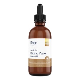 Aceite De Ricino, Castor Oil, Serum Capilar Organico y 100 puro, Crecimiento De Pestaas, Cejas, Cabello y Barba 1 Pza, Hebbe 120ml                    