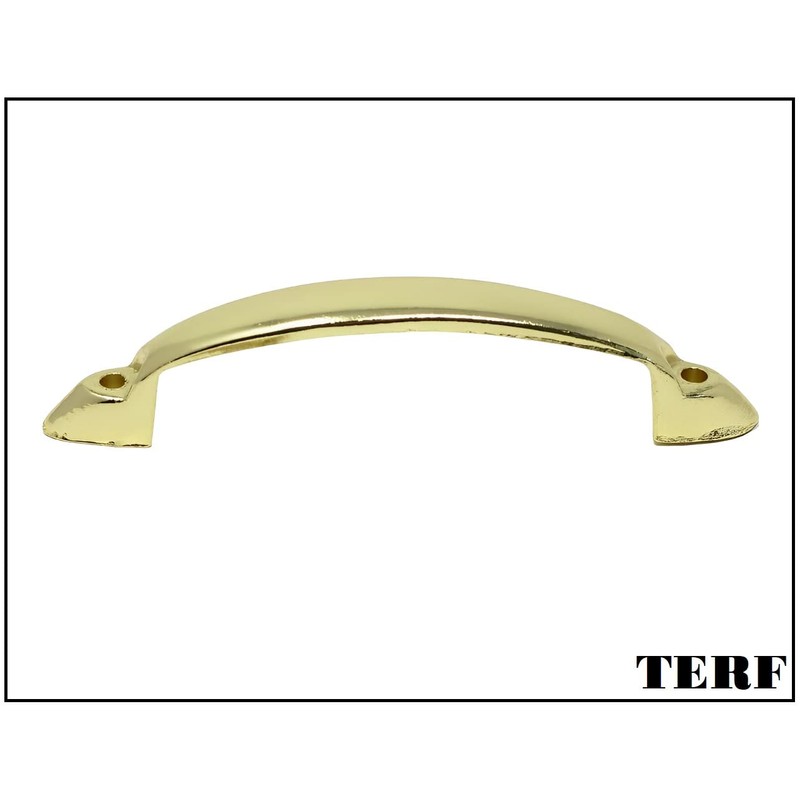 TERF® Traditional Electro Brass D-Shape Front Fix Pull Handle 100mm