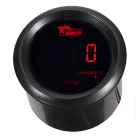 ESUPPORT Car 2" 52mm Digital Tacho Gauge Red RPM Tachometer 0-9999 Automotive