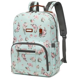BILLITON MSHI Diaper Bag Backpack for Women Large Capacity Waterproof -Multifunctional with Insulated Pockets for Baby Girl Boy, Unisex Maternity Travel Bag-Flowers Blue