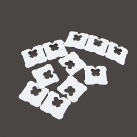ZQIY 100PCS Disposable White Plastic Bread Clips 0.9x0.8inch Sealer Snap Packaging Sealing Ties Suitable for Snack Bag
