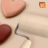 KADAX Cylindrical Rolling Pin with Handle, Pizza Roller, Corner Roller,