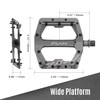 Funn Funndamental Flat Pedals - Wide Platform Bicycle Pedals for