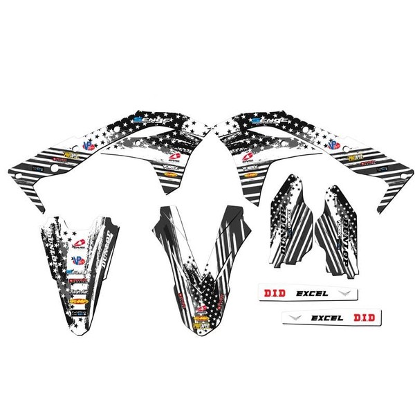 2017-2020 KX 250 F Merica Grey Senge Graphics Base Kit