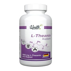 Zec+ Nutrition Health+ L-Theanine - 60 Amino Acid Capsules without Magnesium Stearate, Pure Theanine as a Strong Antioxidant from Green Tea, Natural Dietary Supplement, Made in Germany