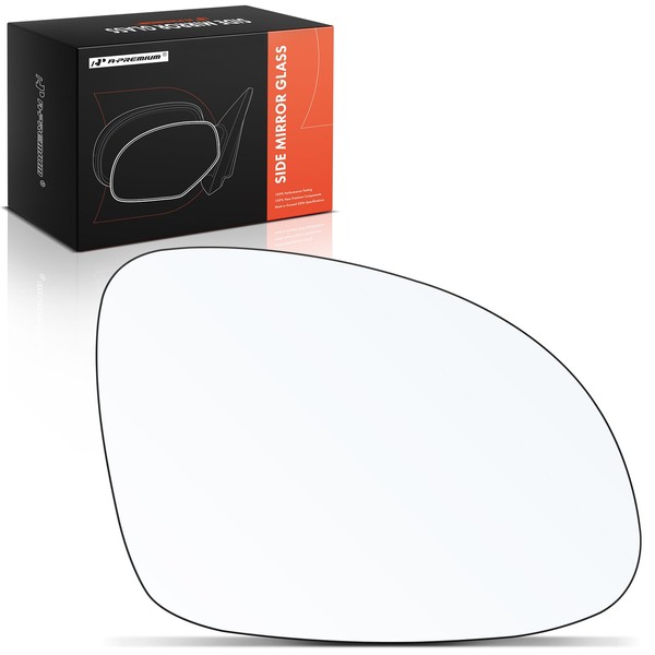 A-Premium Right Passenger Side Heated Mirror Glass with Backing Plate
