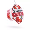 BESTPYSANKY Strawberry Yogurt Blown Glass Christmas Ornament
