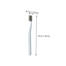 FRCOLOR 6pcs Hard Bristles Adults Toothbrushes for Deep Oral Care Durable Manual Tooth Cleaning Tools with Rounded Tips for Gentle Gum Protection Lightweight Portable Design