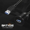 BATIGE Single Port USB 3.0 Male to Female AUX Car