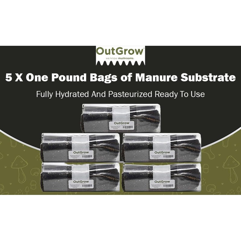 Pasteurized Horse Manure Based Mushroom Bulk Substrate 5 X (1