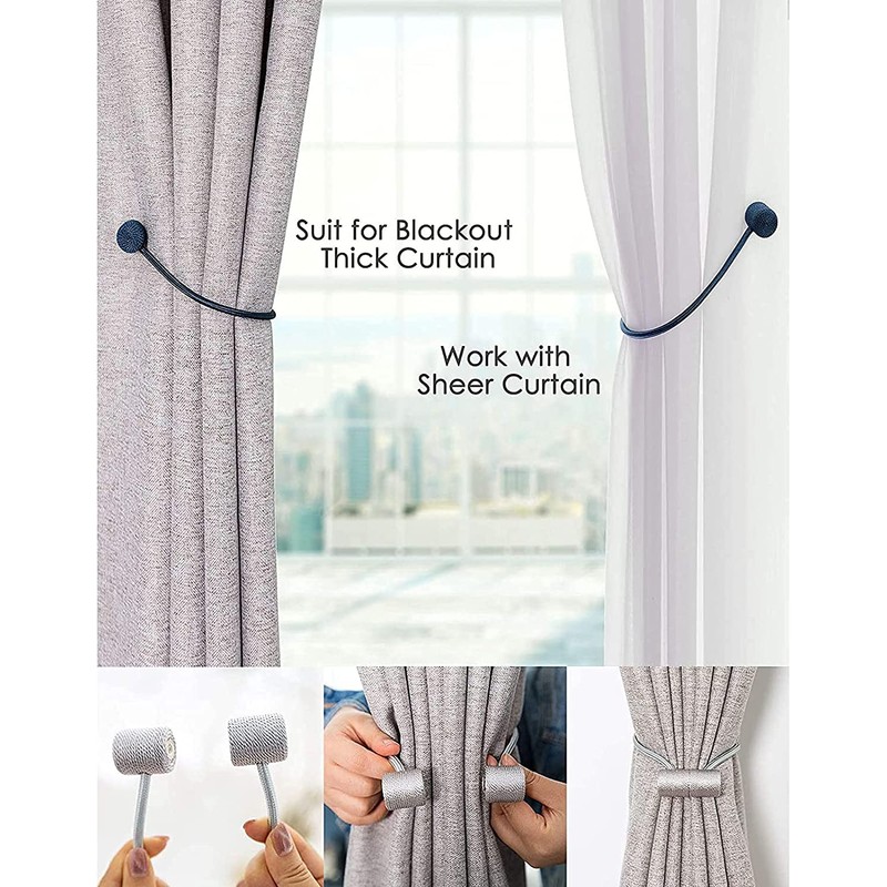 Curtain Tie Backs Strong Magnetic,Metal Curtain Tiebacks Hooks,Tie Clips Curtain