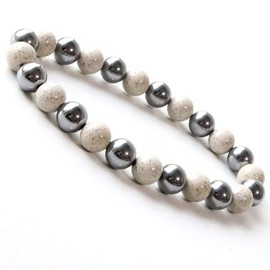 GOLD STONE Terahertz Ore, Northstone Bracelet, 0.3 inches (8 mm), Far Infrared Power Stone, Inner Perimeter, Approx. 7.1 inches (18 cm)