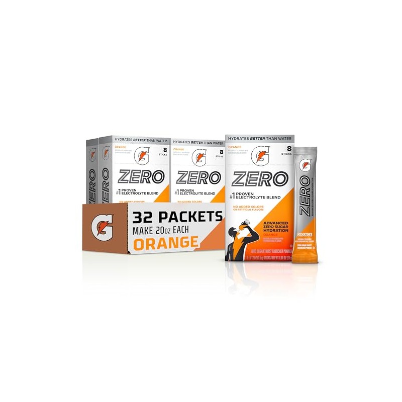 Gatorade Zero Sugar Electrolyte Powder Drink Mix - Orange